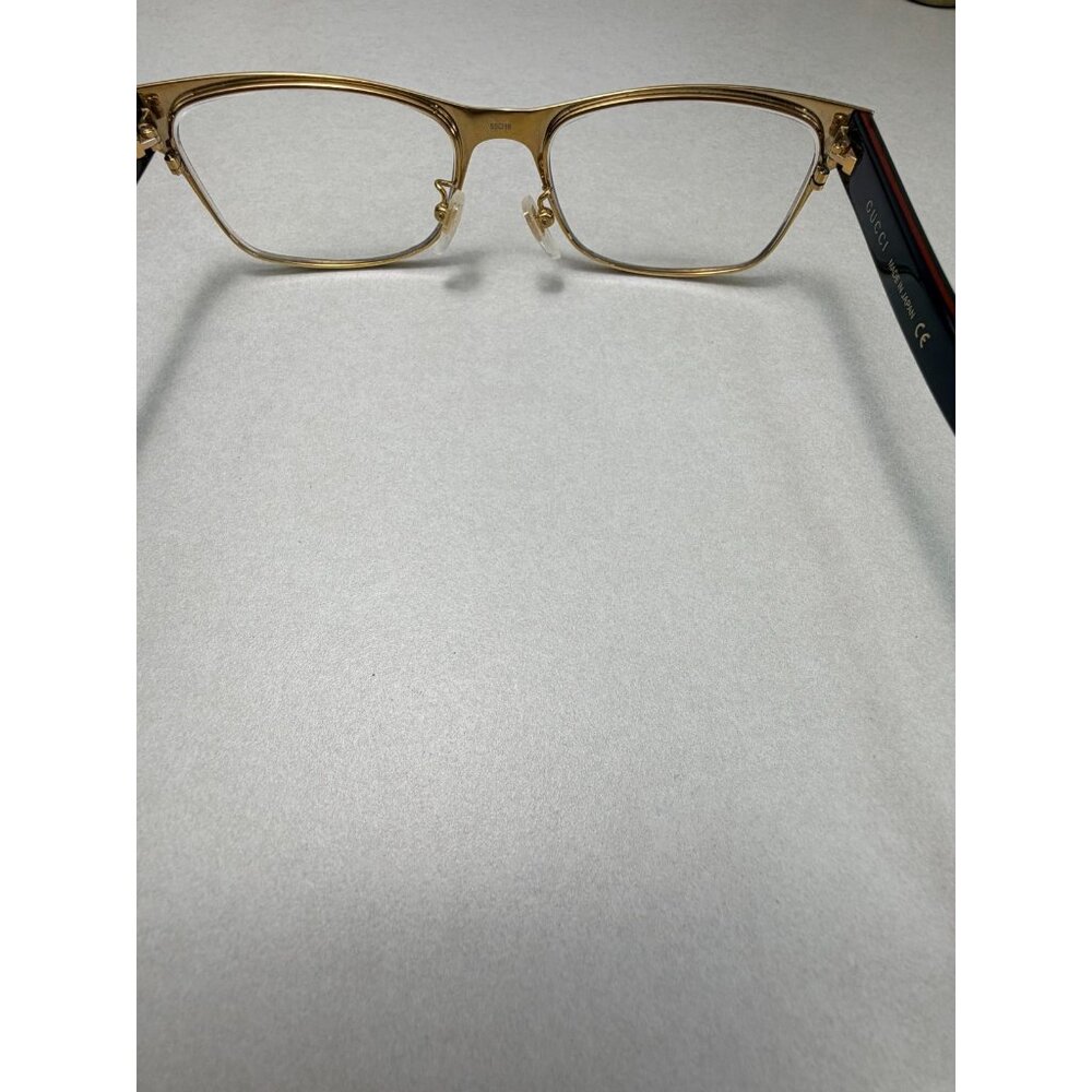 Gucci Titanium Eyeglasses GG0274OJ 002 Gold Frame Made In Japan 55-18-145 - Picture 4 of 12